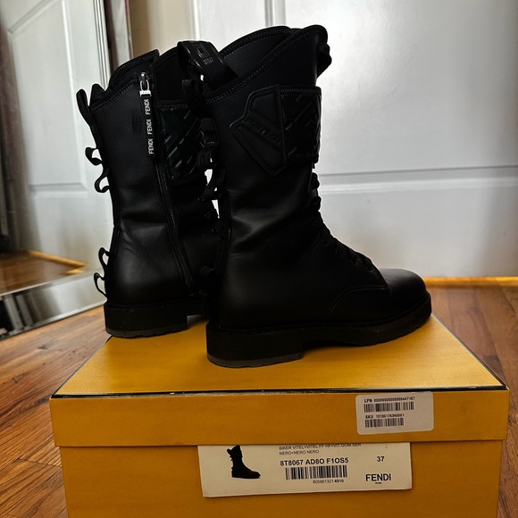 Fendi Black Combat Boots - Picture 4 of 12